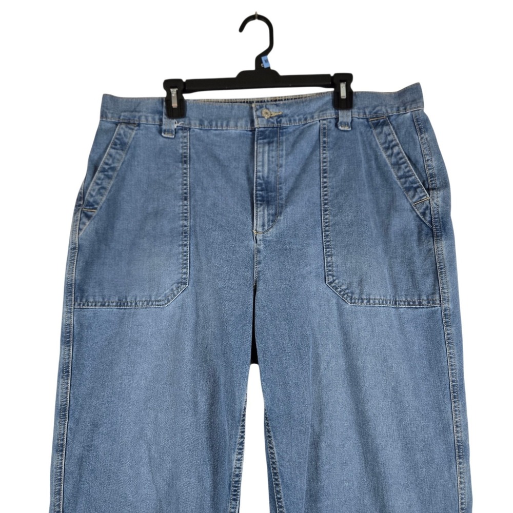 Old Navy OG Chino Blue Jeans Womens XL Tall High Rise Cropped Denim - Picture 2 of 9